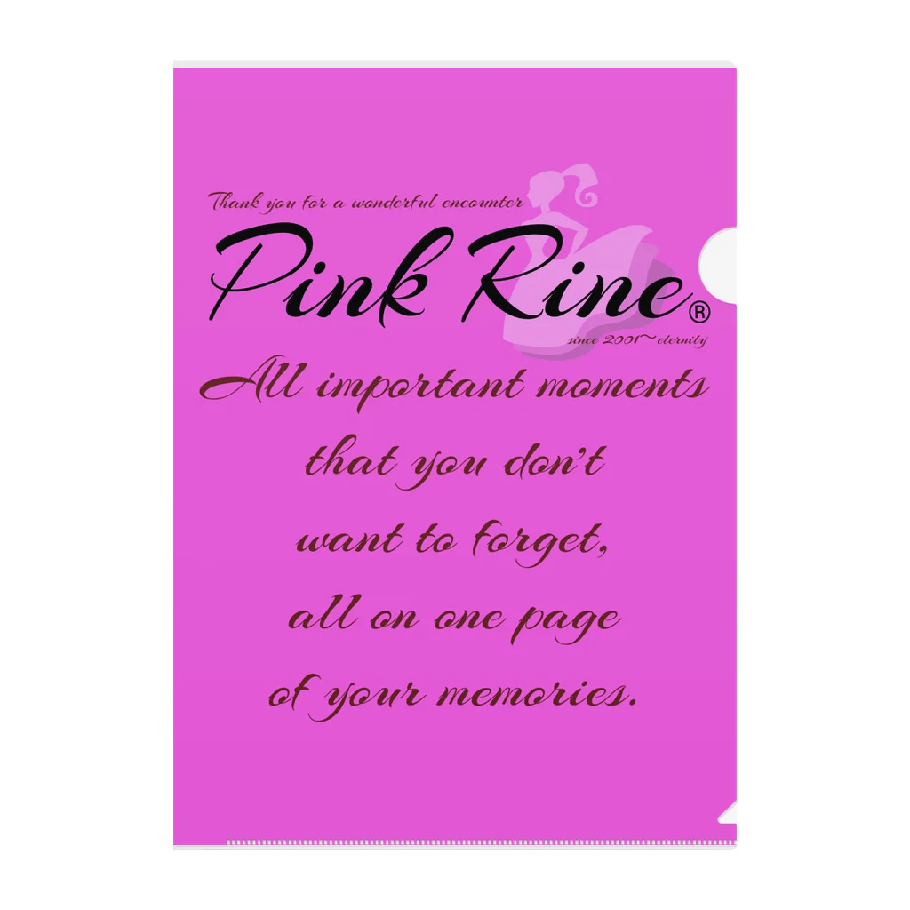 【Pink Rine】の【Pink Rine】オリジナル Clear File Folder