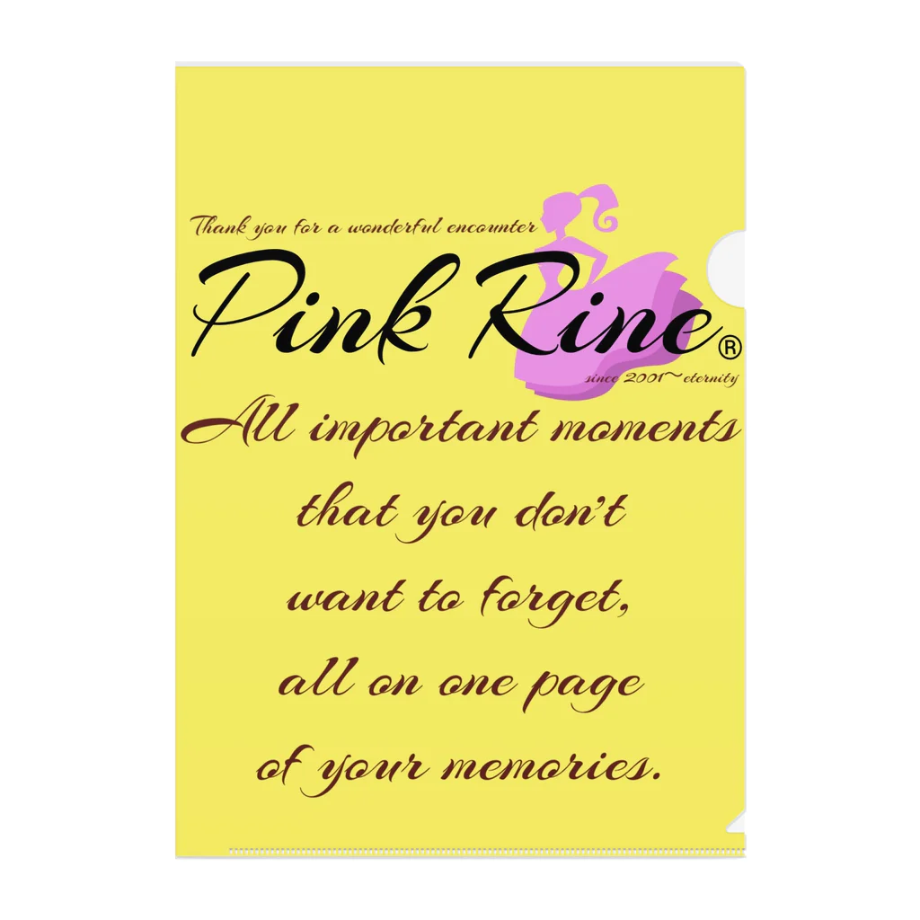 【Pink Rine】の【Pink Rine】オリジナル Clear File Folder