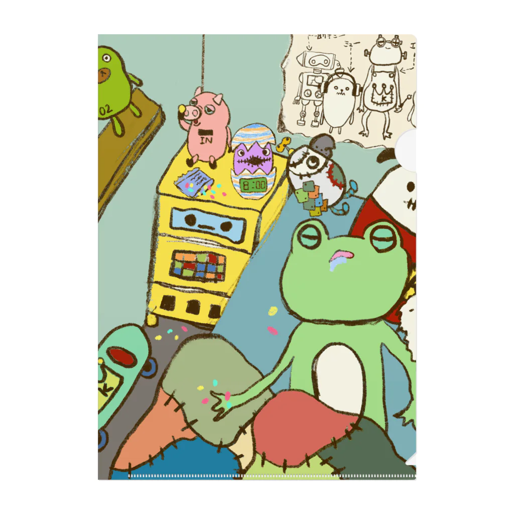 ねこぜや のモンスター工場🏭 Clear File Folder