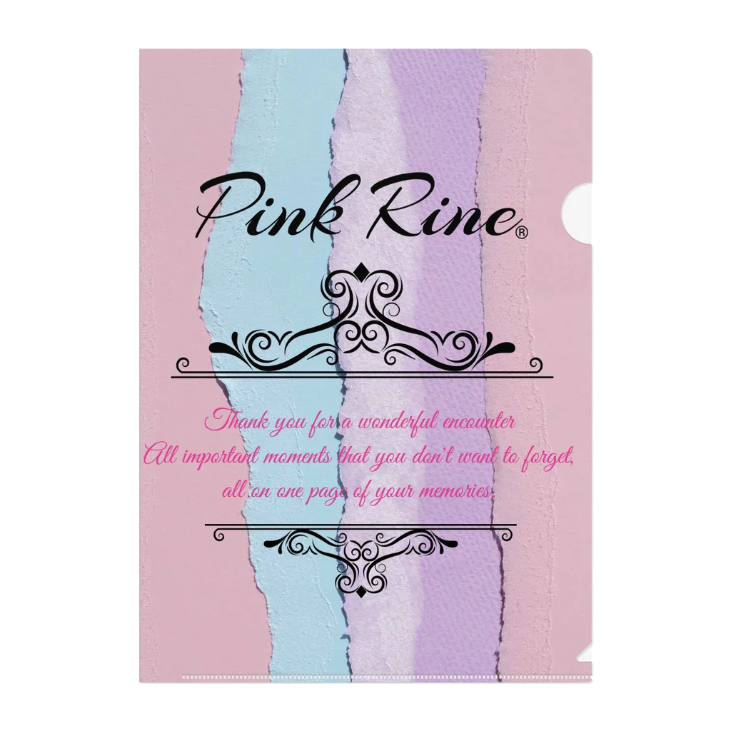 【Pink Rine】の【Pink Rine】オリジナル Clear File Folder