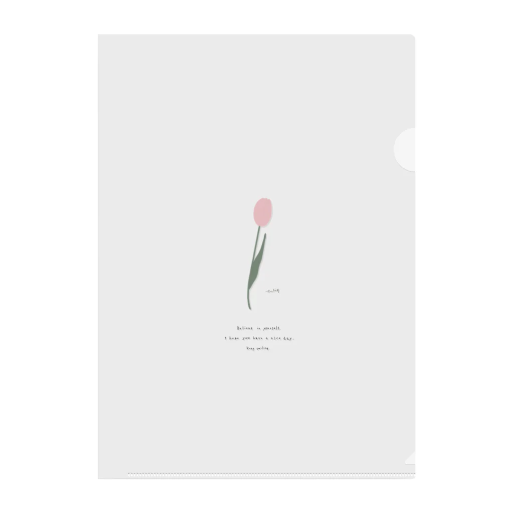 rilybiiの pink tulip message Clear File Folder