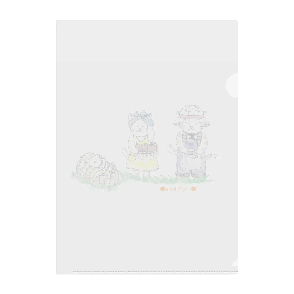 ☆PenguinShan☆- ﾍﾟﾝｷﾞﾝｼｬﾝ -の仲良し農園ニャンコ家族😺猫 Clear File Folder