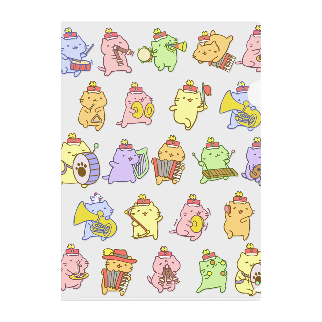 みっちりねこ by frencelのみっちりねこマーチ Clear File Folder