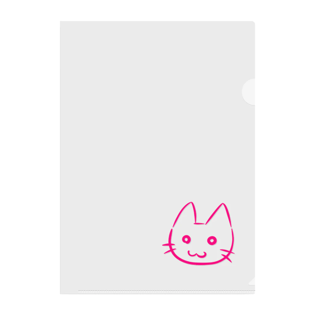 武者小路夕桐のピンク猫 Clear File Folder