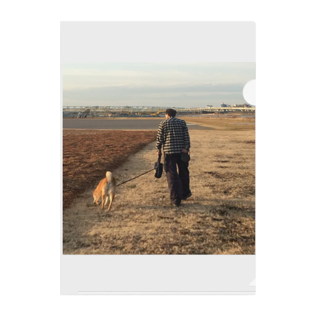 ART PHOTO ONLINE SHOPのOld man & dog クリアファイル