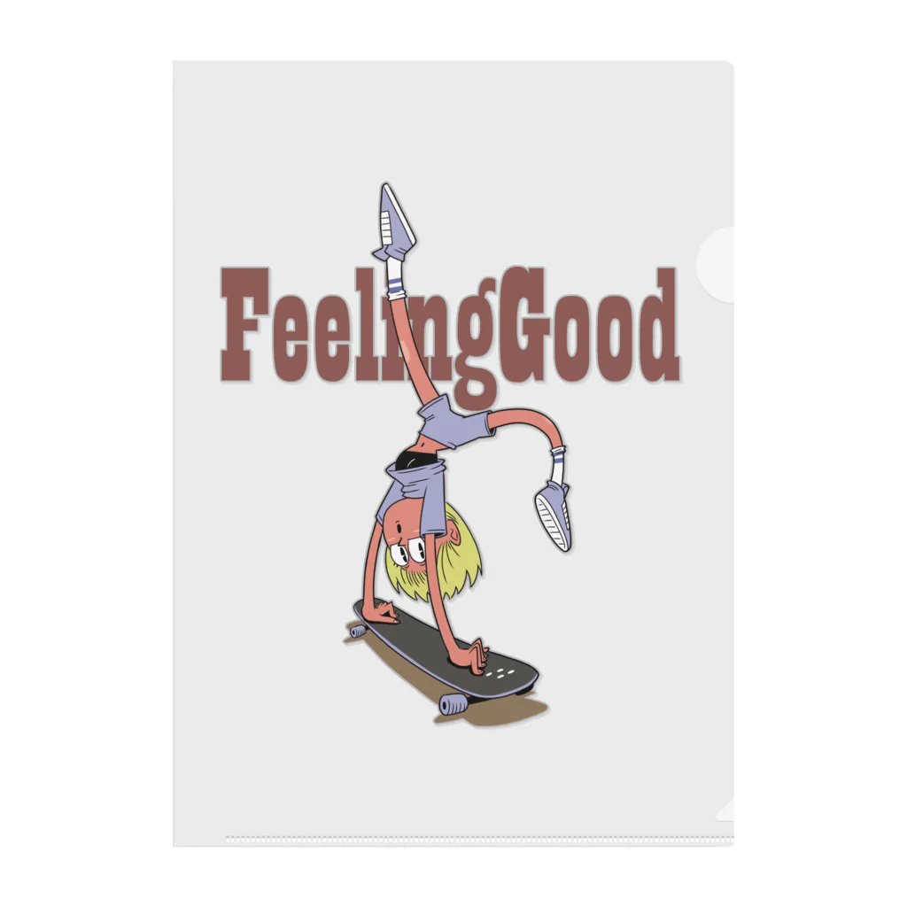 nidan-illustrationの"feeling good" クリアファイル