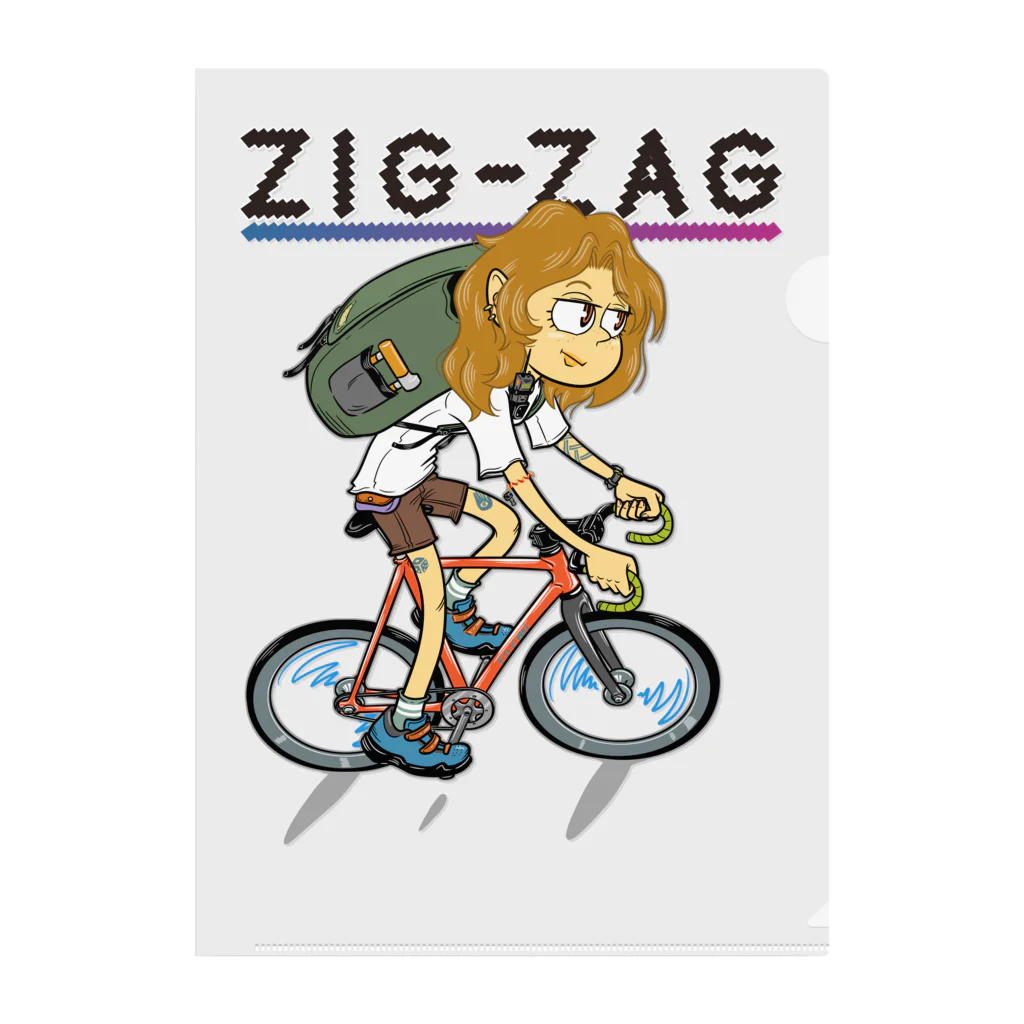 nidan-illustrationの“ZIG-ZAG” 2 Clear File Folder