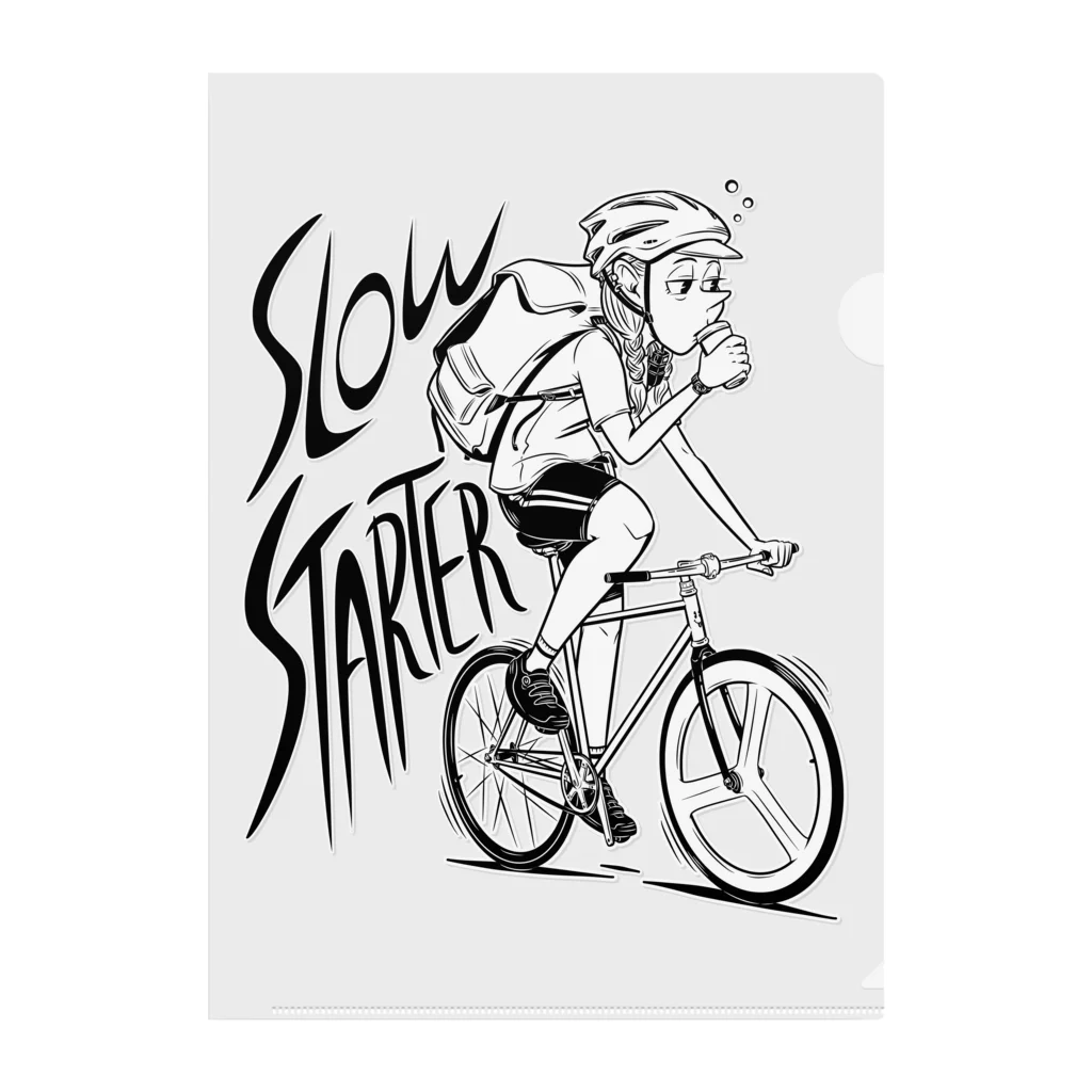 nidan-illustrationの"SLOW STARTER" Clear File Folder