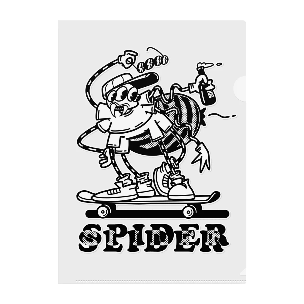 nidan-illustrationの"SPIDER SLIDER" クリアファイル