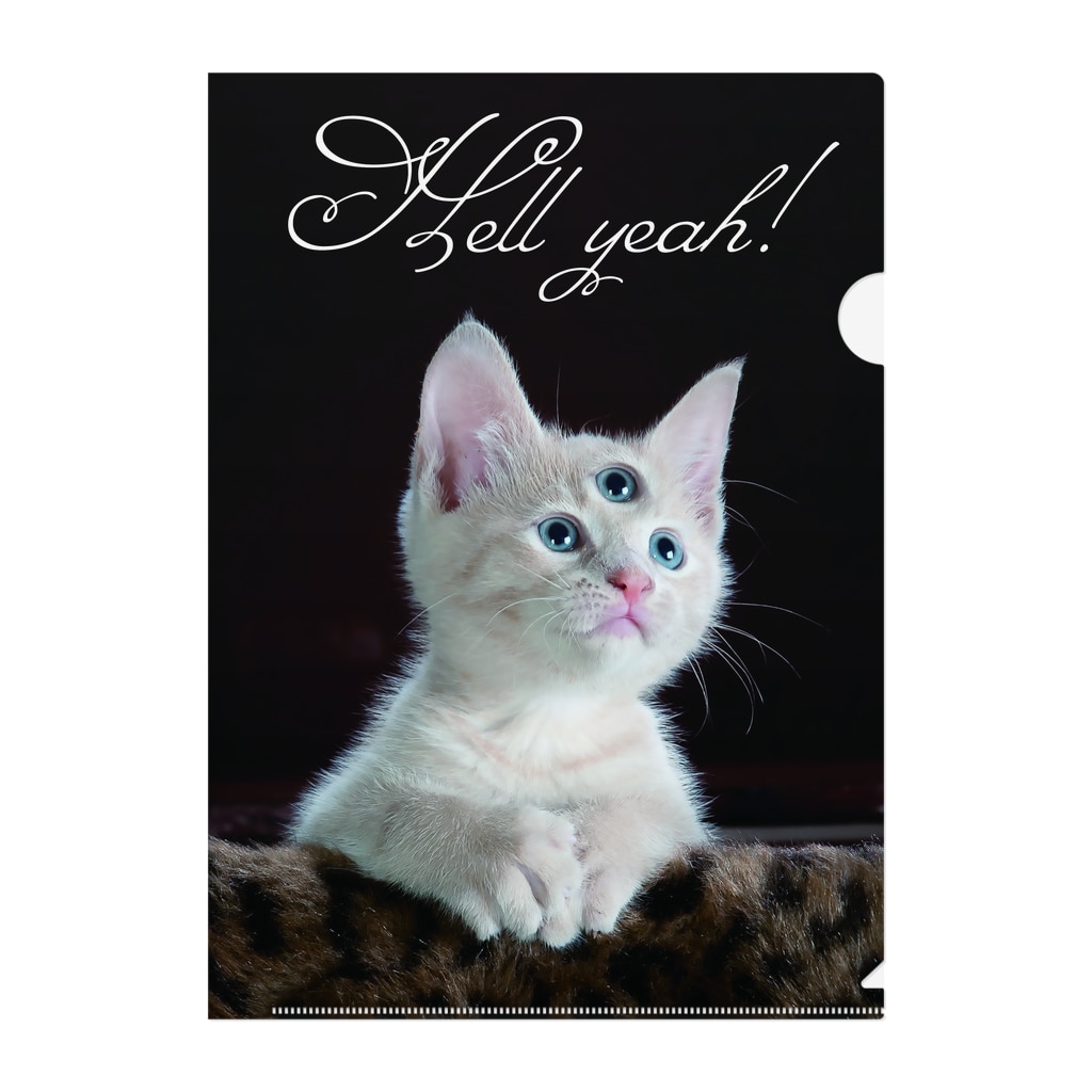 三つ目ねこ 3eyed Cat Black 3eyed Threeeyed Girl Hiro のクリアファイル通販 Suzuri スズリ
