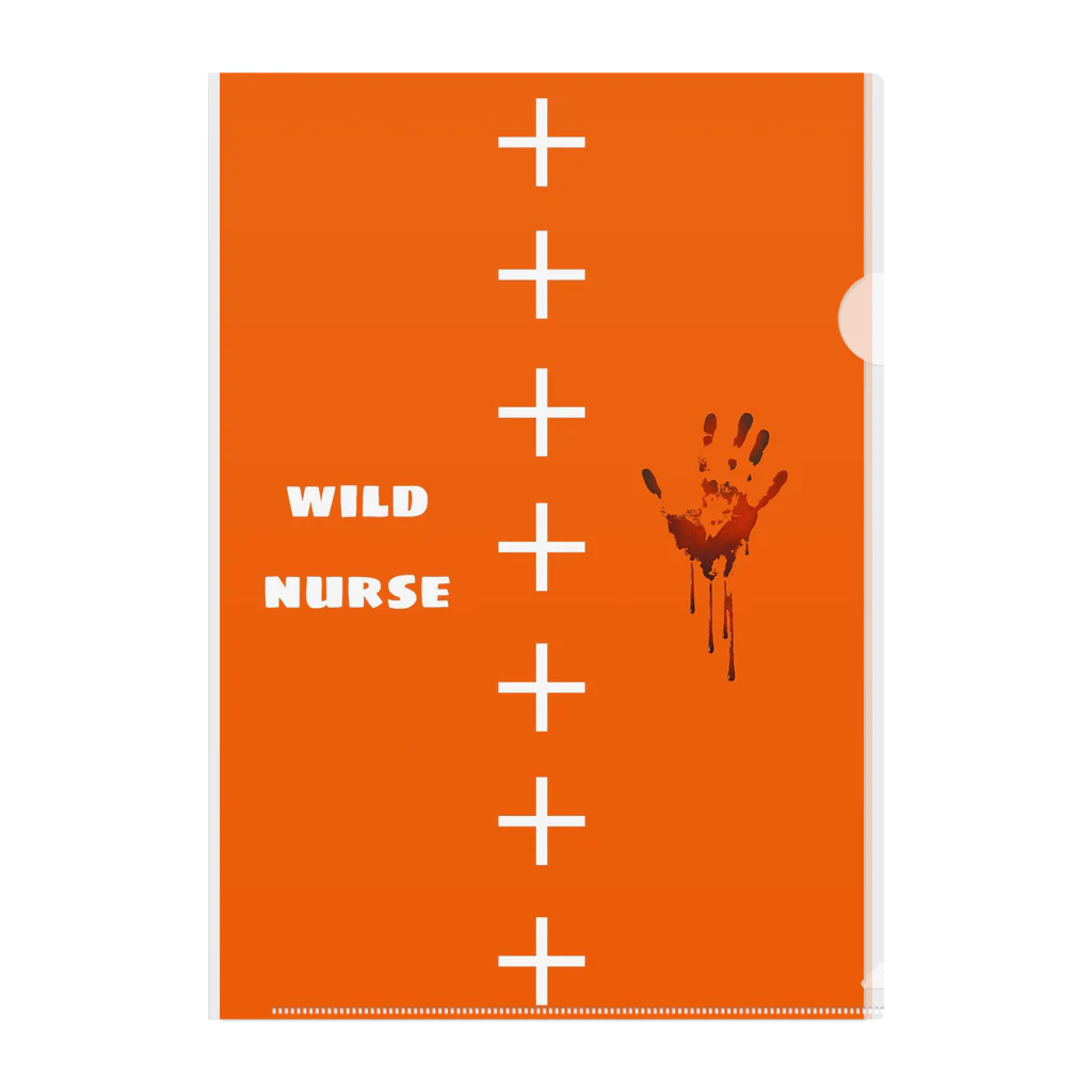 No.9 -number nine- (suzuri支店)のwild nurse シリーズ。Orange Clear File Folder