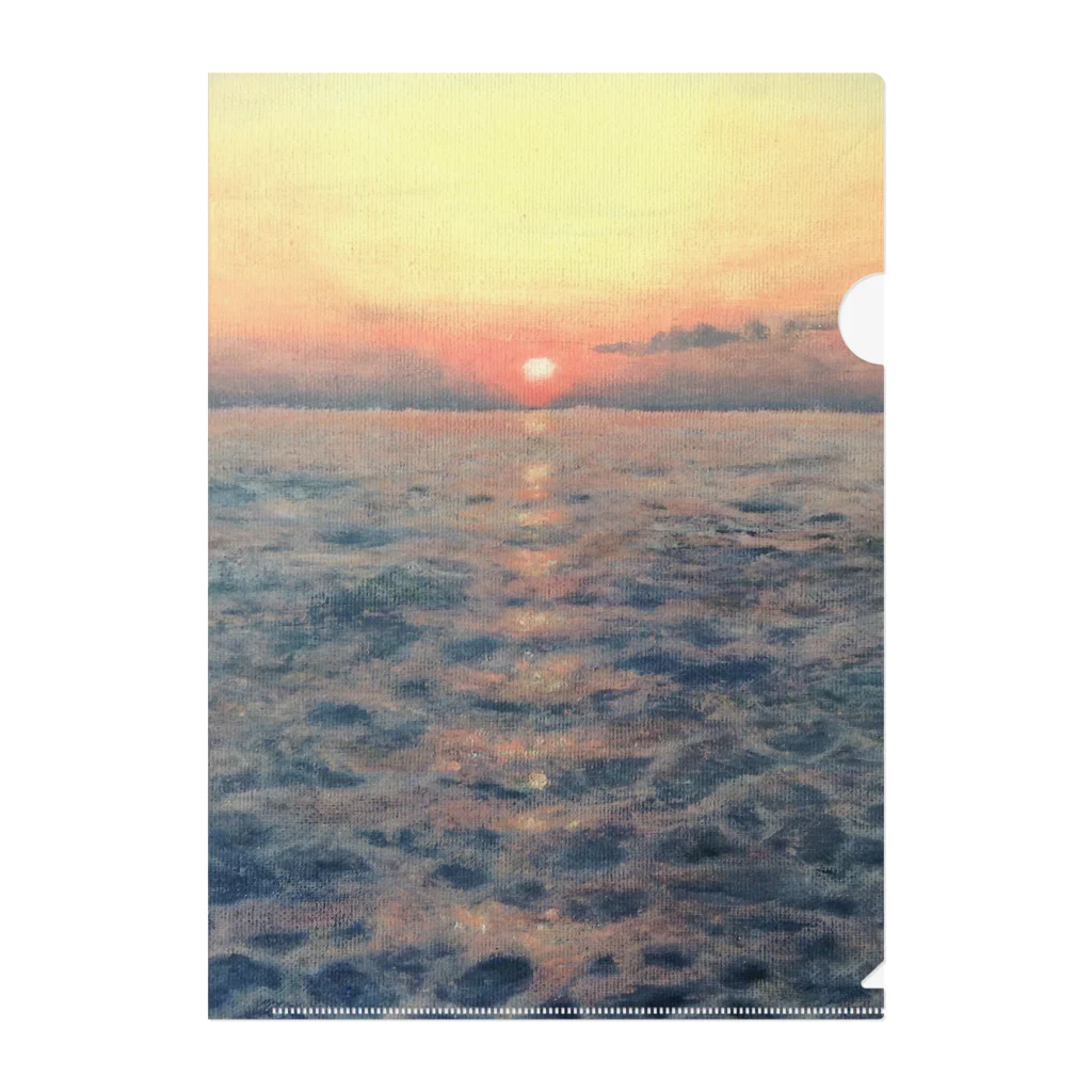 skysodaの海と夕日 Clear File Folder