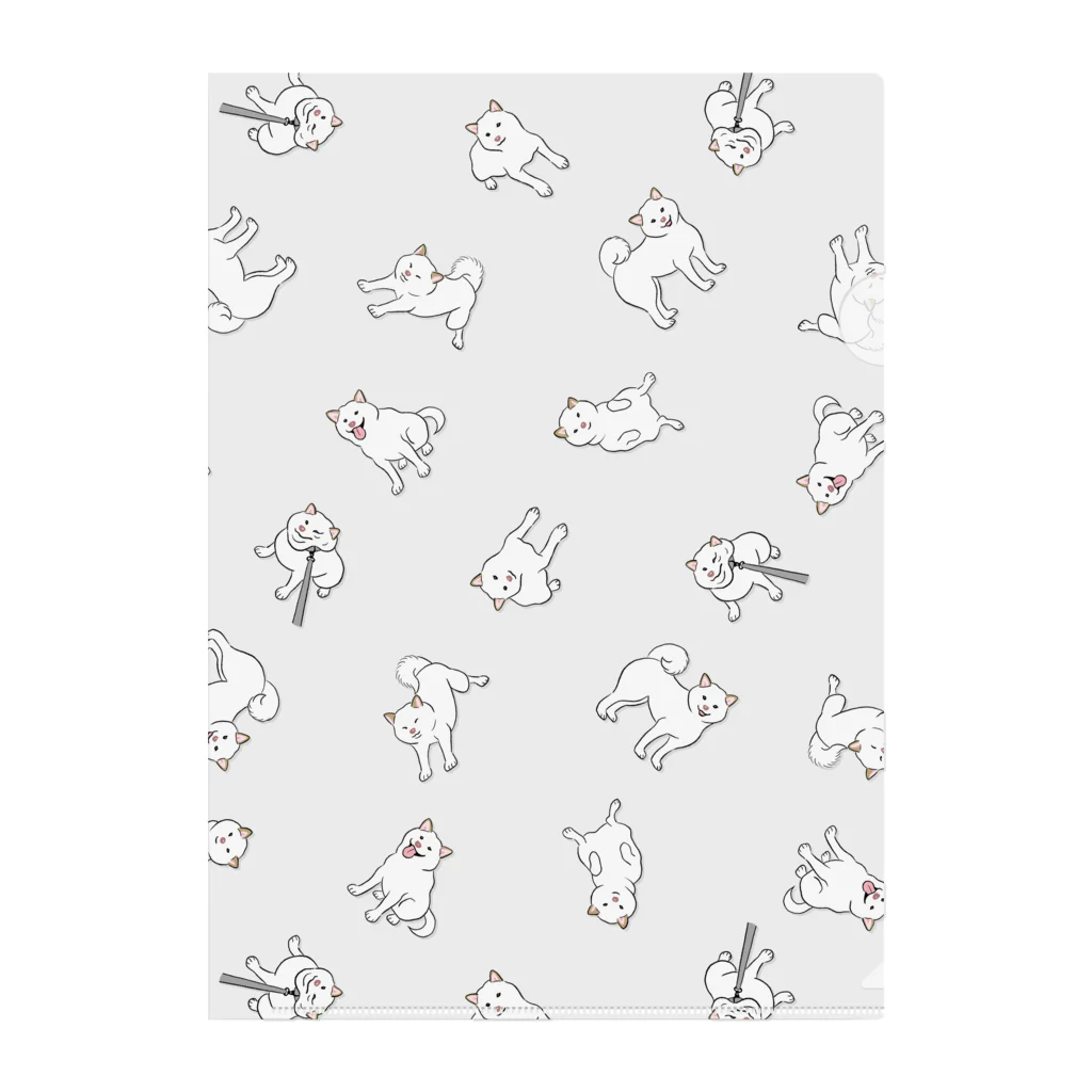 chippokeの白柴いっぱい（クリア） Clear File Folder