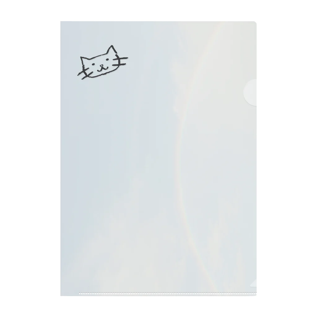 mofmenomossoのrainbow猫 Clear File Folder