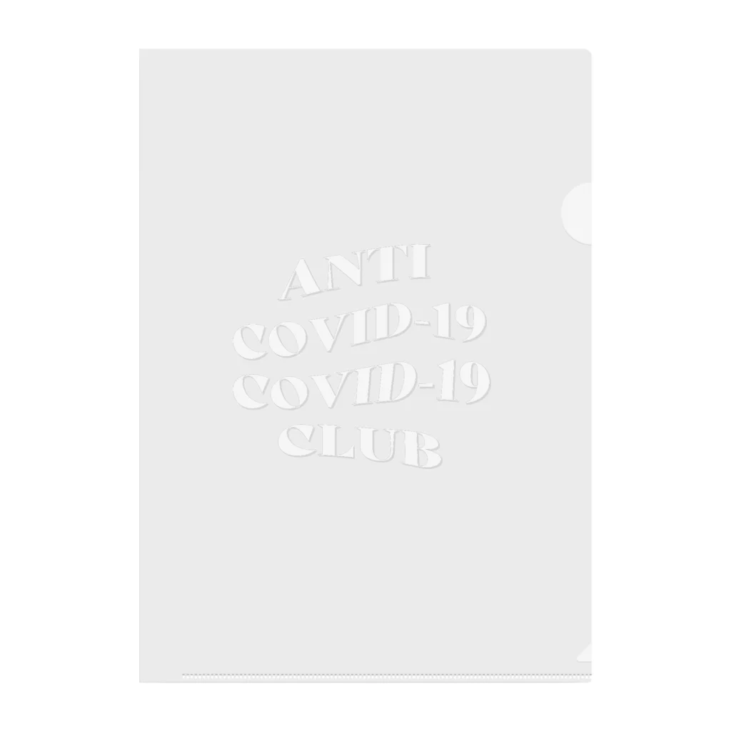 NUMBER-8のANTI COVID-19 CLUB(WHITE) Clear File Folder