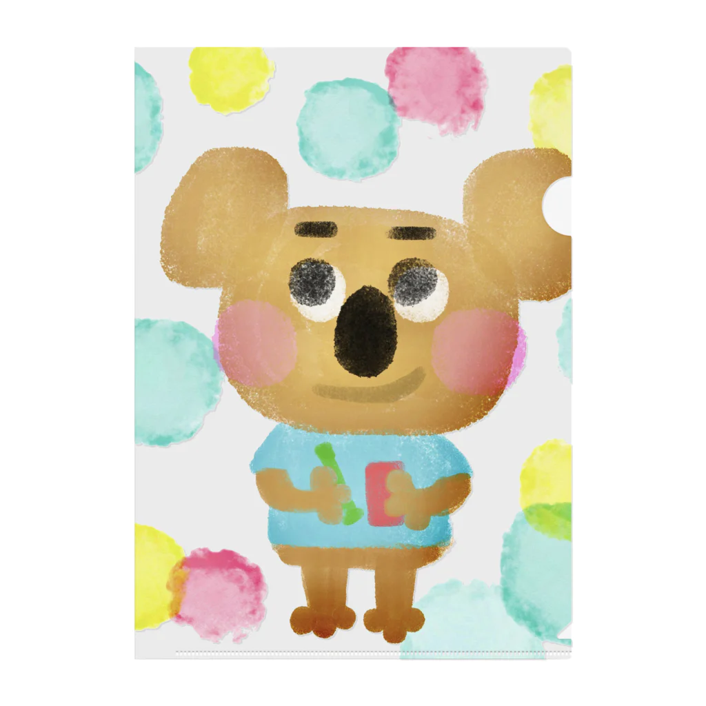 aicco*shopのシャボン玉とコアラくん Clear File Folder