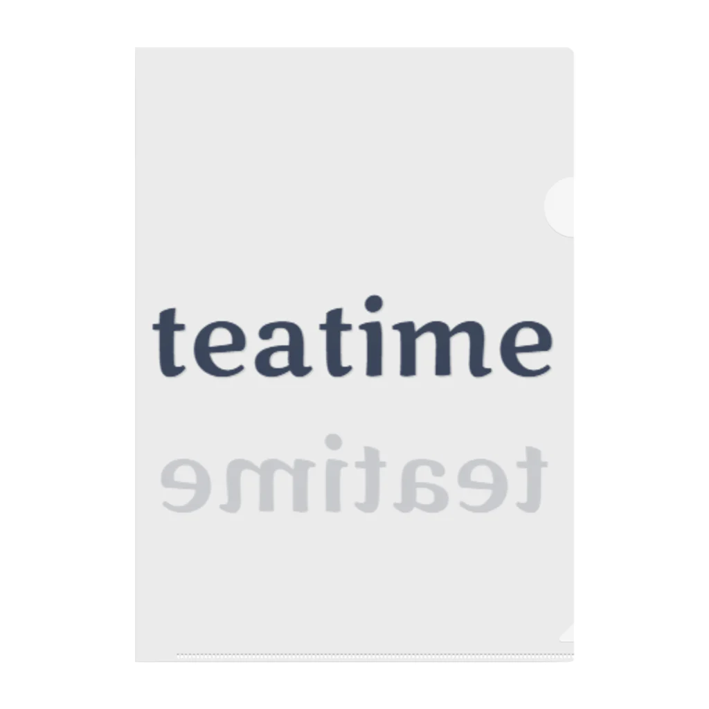 Teatime ティータイムのティータイム Teatime ロゴグッズ クリアファイル