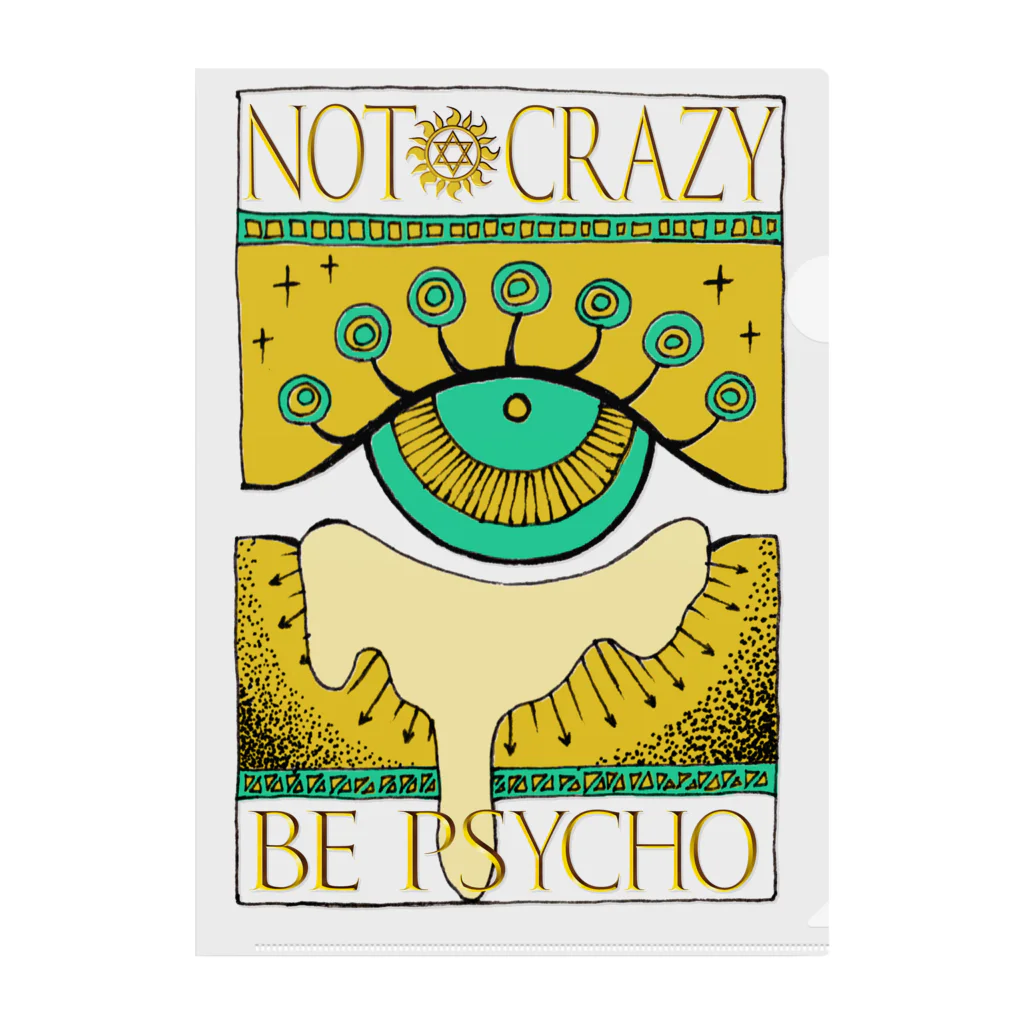 Paint 'em allのNot crazy be psycho　おめめ Clear File Folder