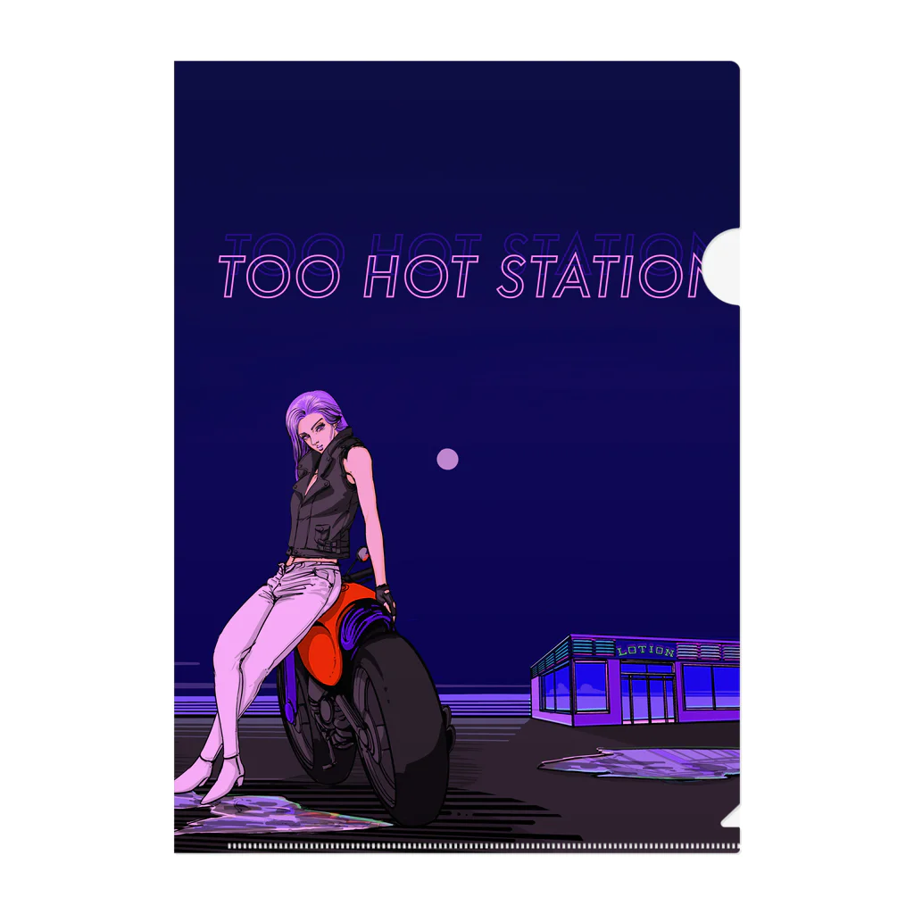 YASUHIRO DESIGNのTOO HOT STATION クリアファイル