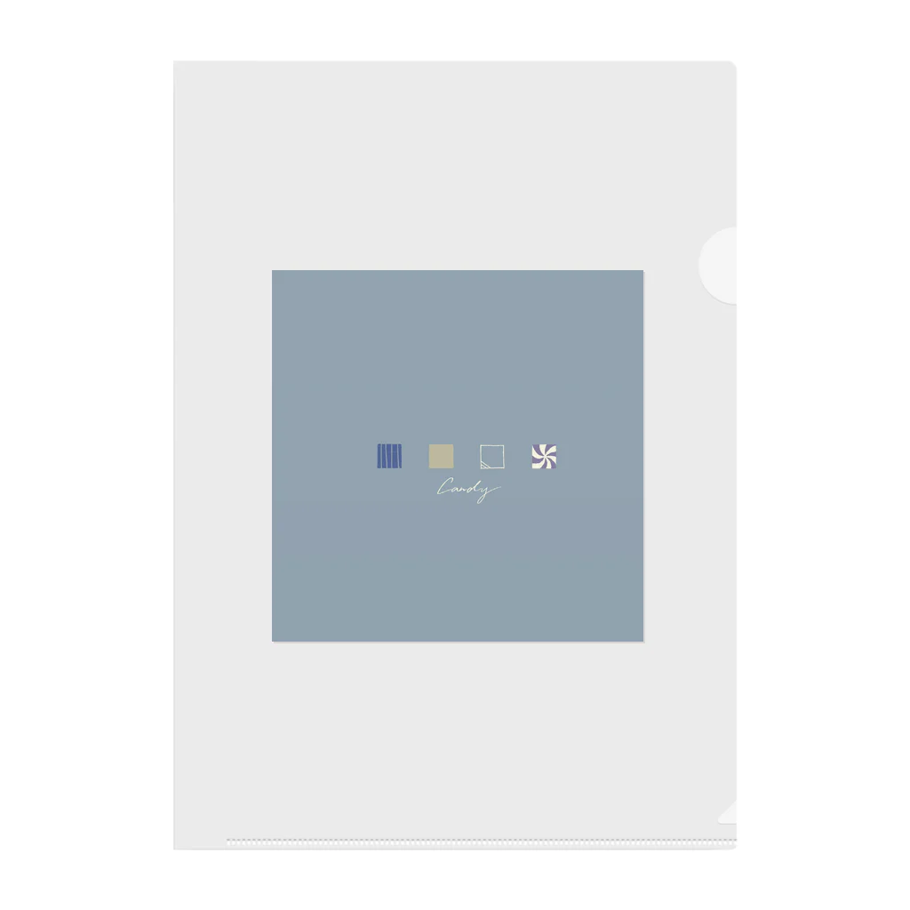 150.2°Cのkoro koro Candy-Blue Gray Clear File Folder