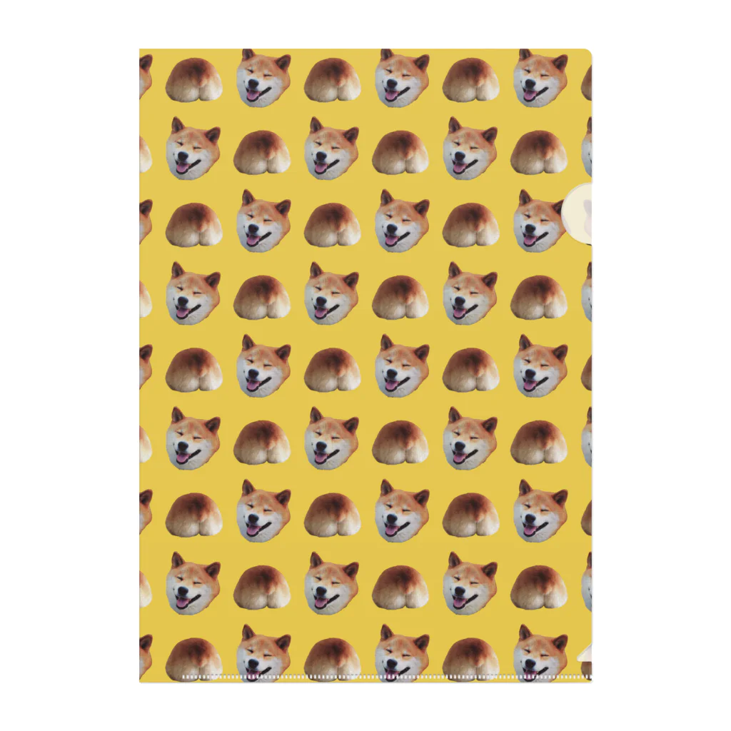 🐕Nui-shop🐕のイヌオシリ(yellow ver) Clear File Folder