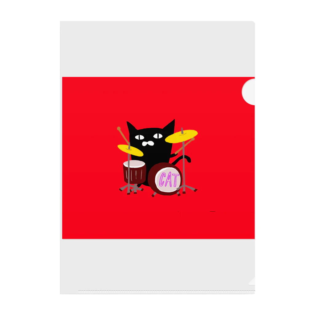 CaroFactoryのdrum cat クリアファイル