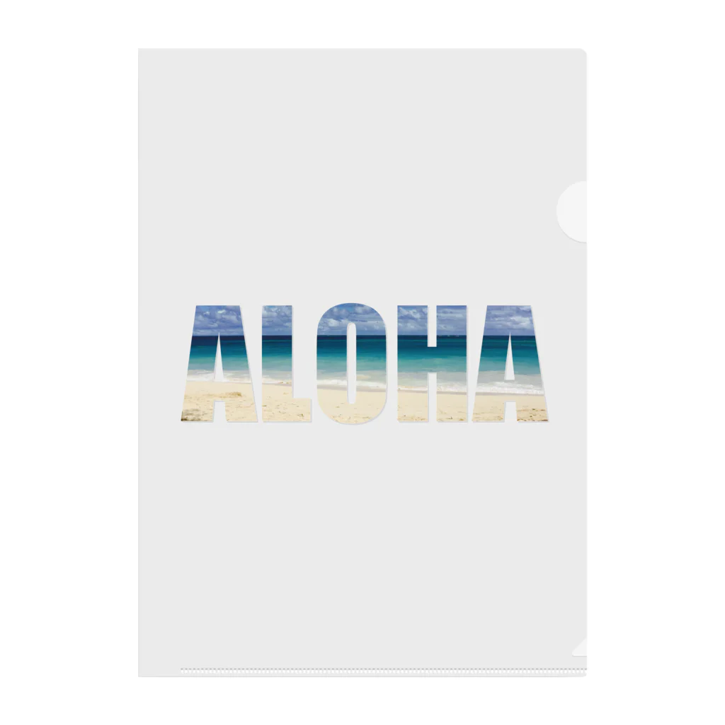 aloha808mahaloのALOHA × ビーチ＠ハワイ Clear File Folder