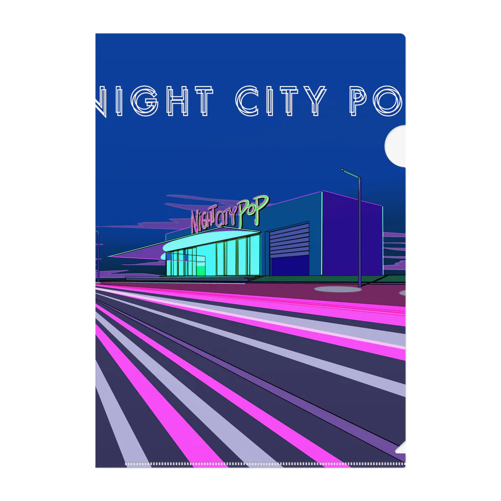 YASUHIRO DESIGNのNIGHT CITY POP Clear File Folder