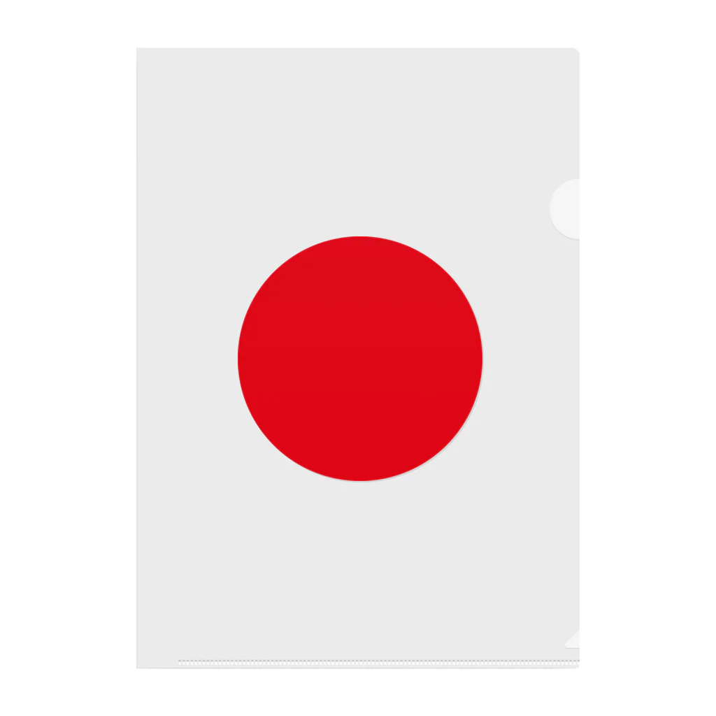 ゴロニャーのダサT屋さんの日本 JAPAN 国旗 日の丸 赤丸 クリアファイル