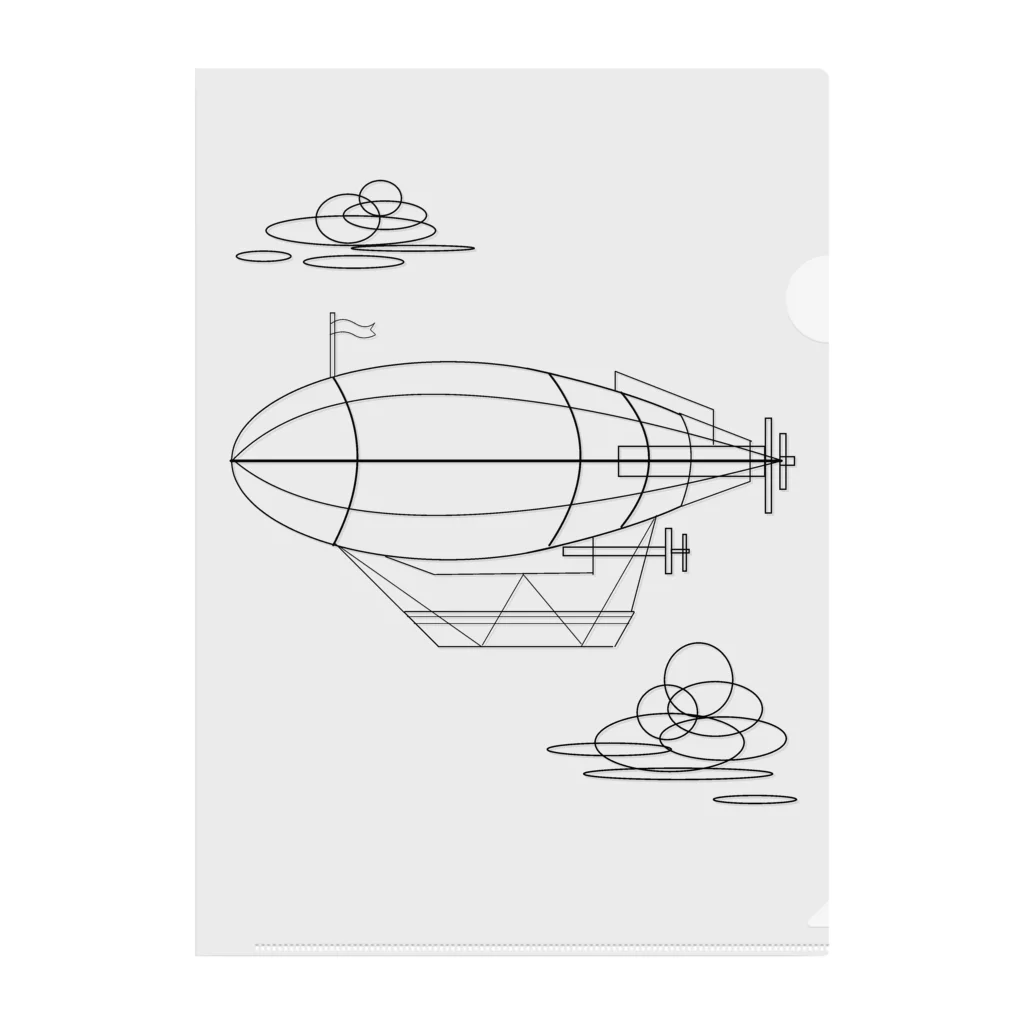 謎グッズ商店Sの飛行船 クリアファイル