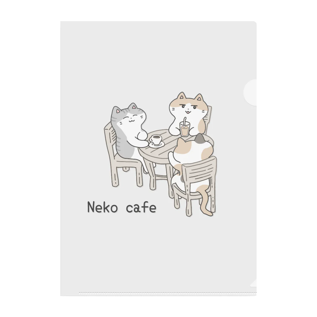 猫屋カエデの猫カフェ クリアファイル