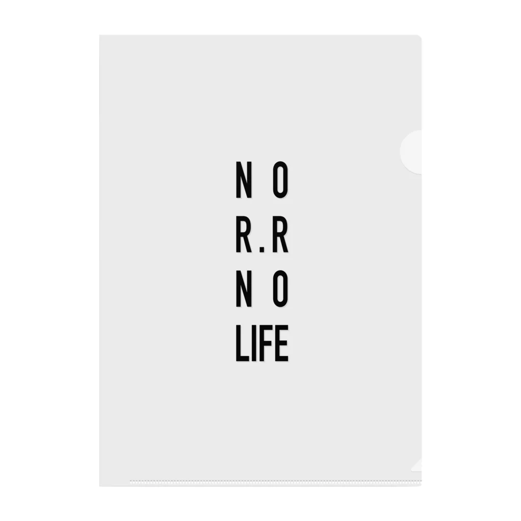 DEAD END DESIGNのNo Rock'n'Roll No Life Clear File Folder