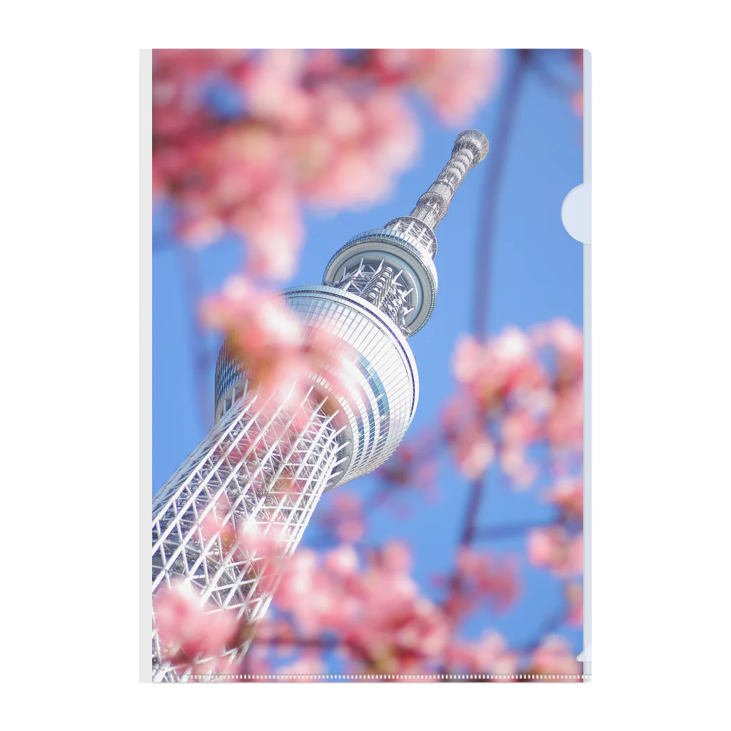 OgaのTokyo SKYTREE in Spring Clear File Folder