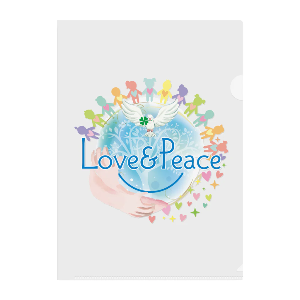 Love＆PeaceのLove＆Peaceキッズ用ロゴ Clear File Folder