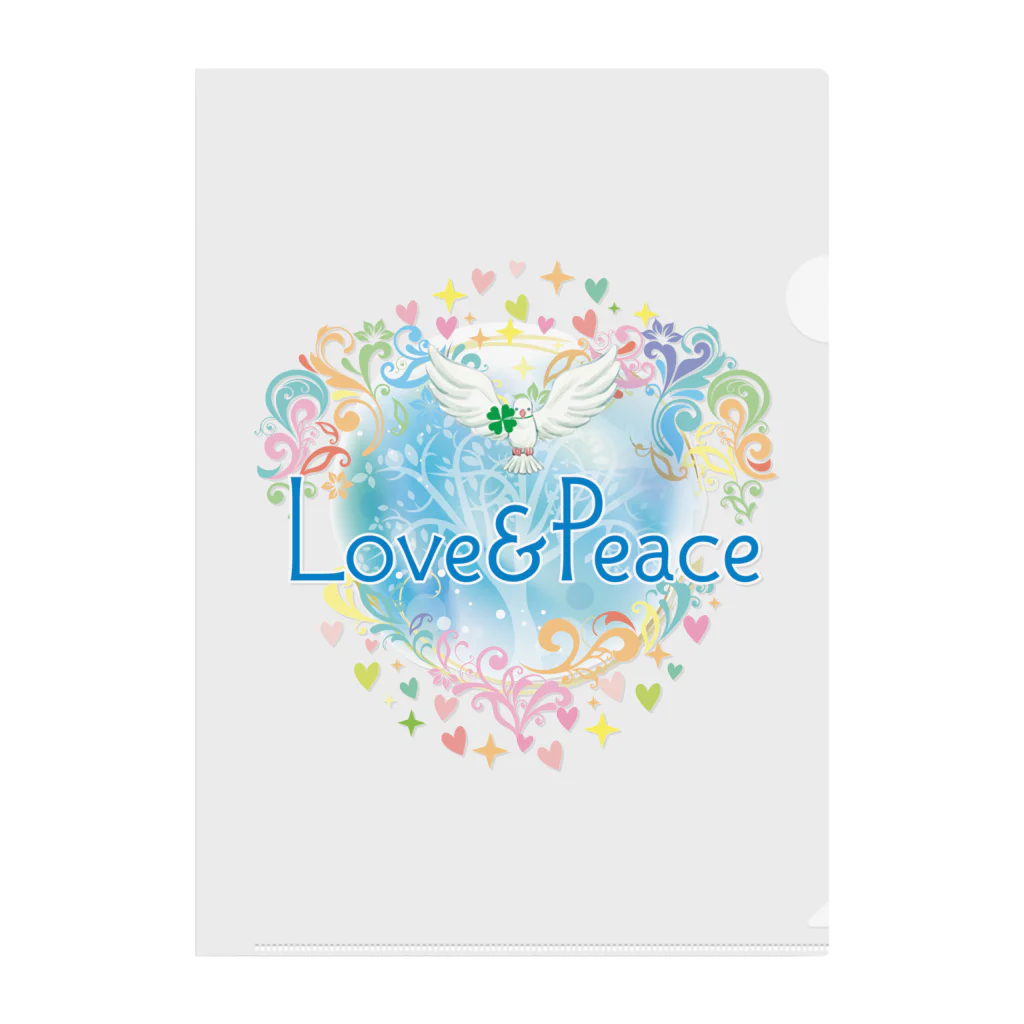 Love＆PeaceのLove＆Peace大人用ロゴ Clear File Folder