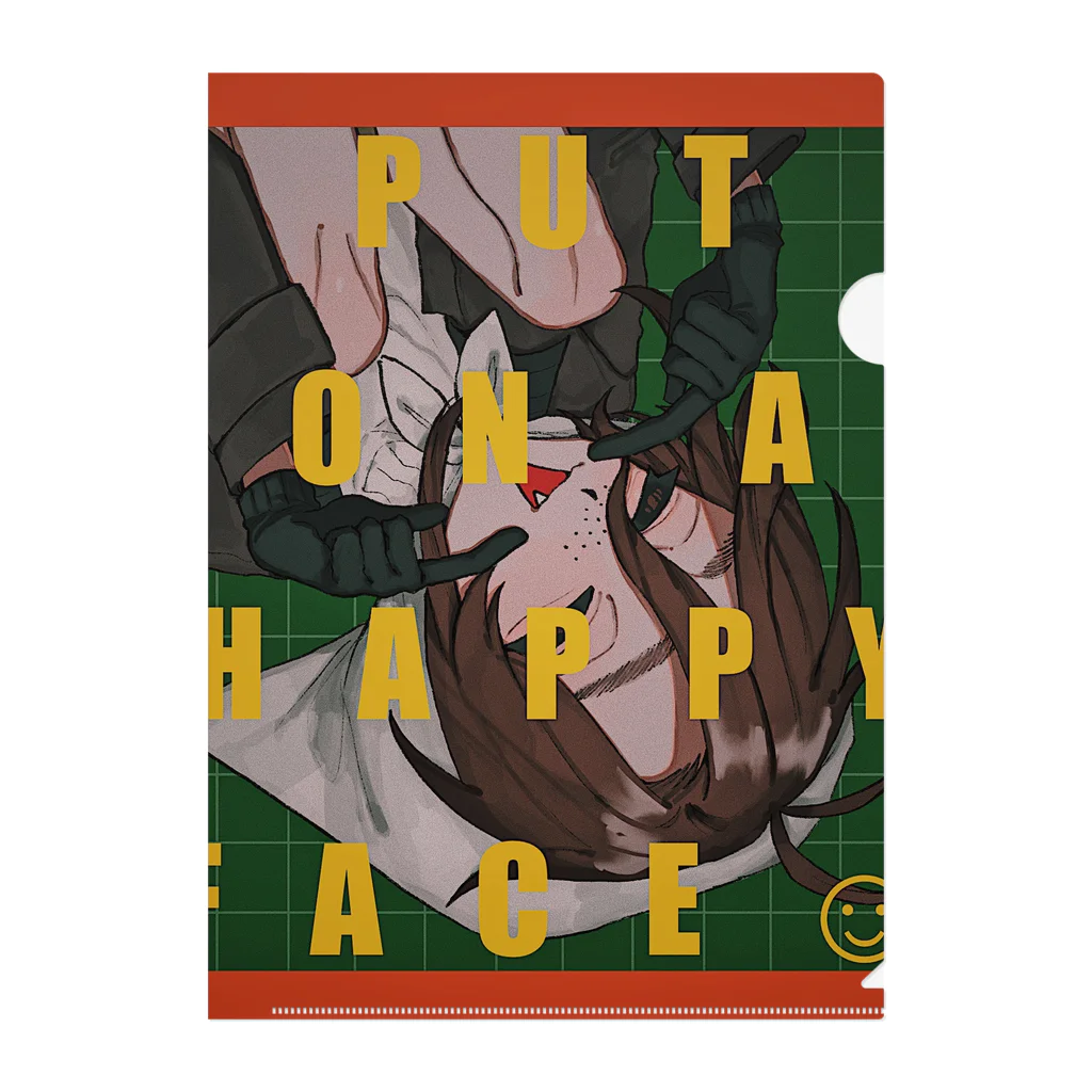 suzuri はちお店のhappy face Clear File Folder