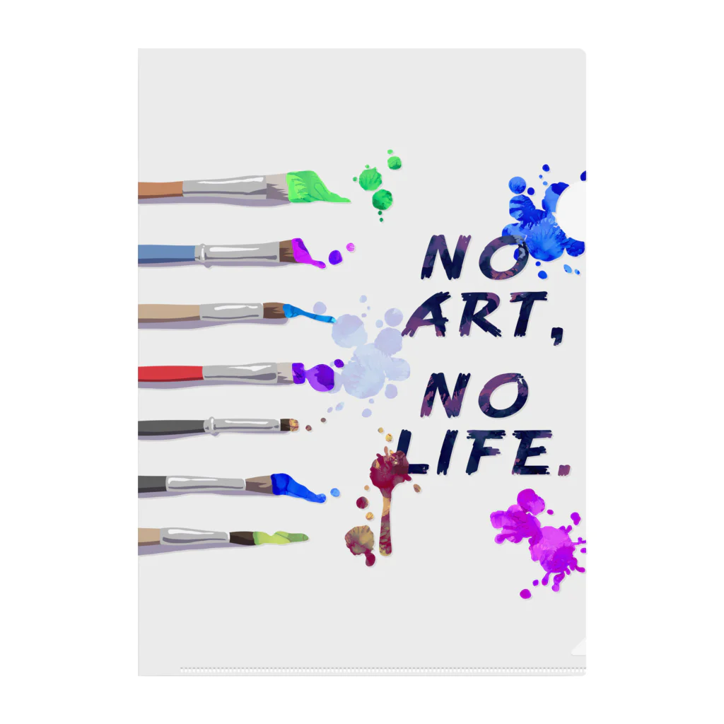 ひのいろ研究室　購買部のNO ART,NO LIFE. Clear File Folder