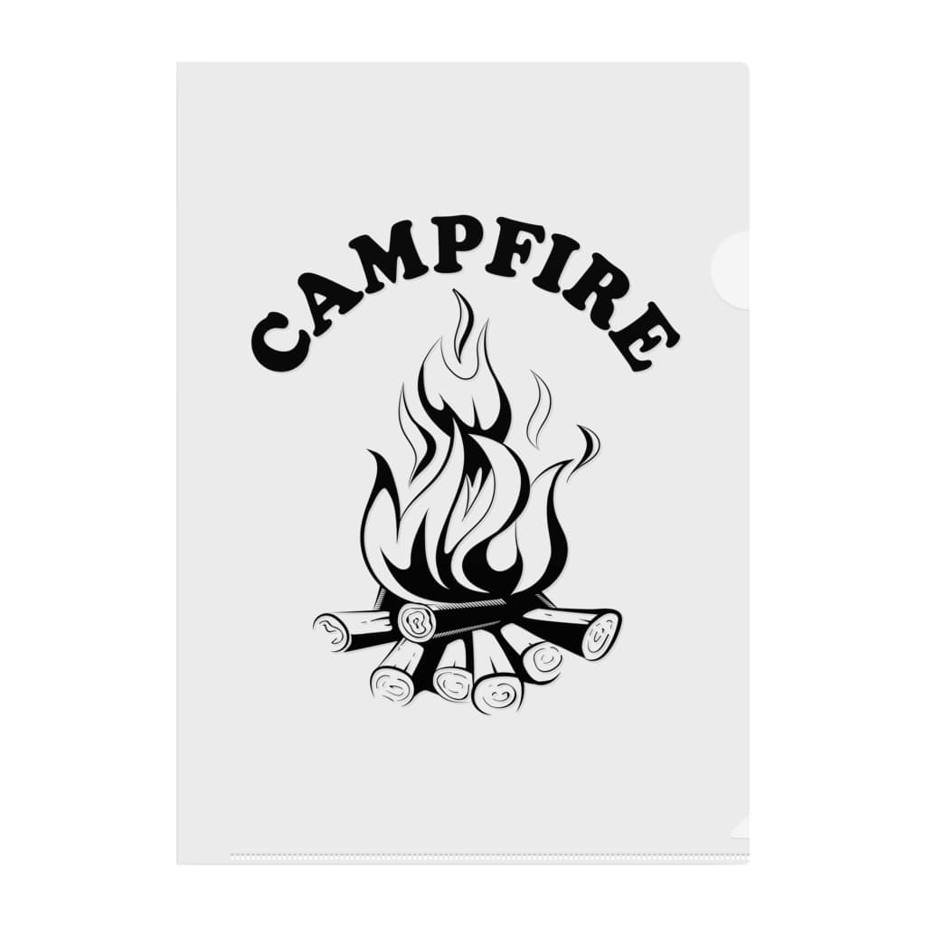 Campfire キャンプファイヤー ロゴ Clear File Folder By Dripped Dripped Suzuri