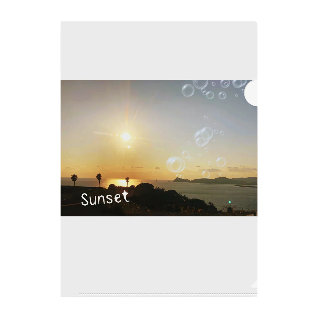 水彩屋のSunset クリアファイル