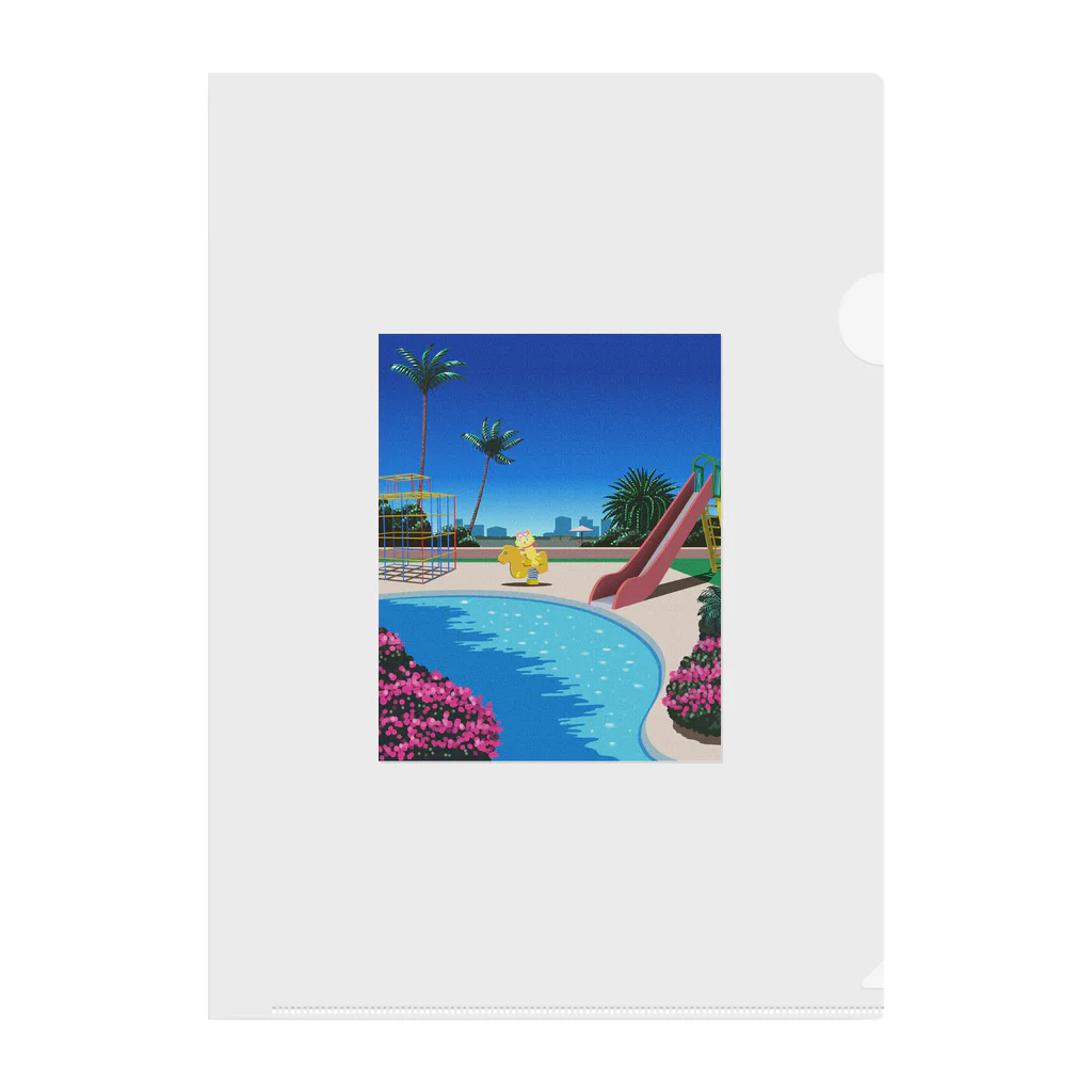 にゃんセグ販売局の公園のトロイ<summer> Clear File Folder