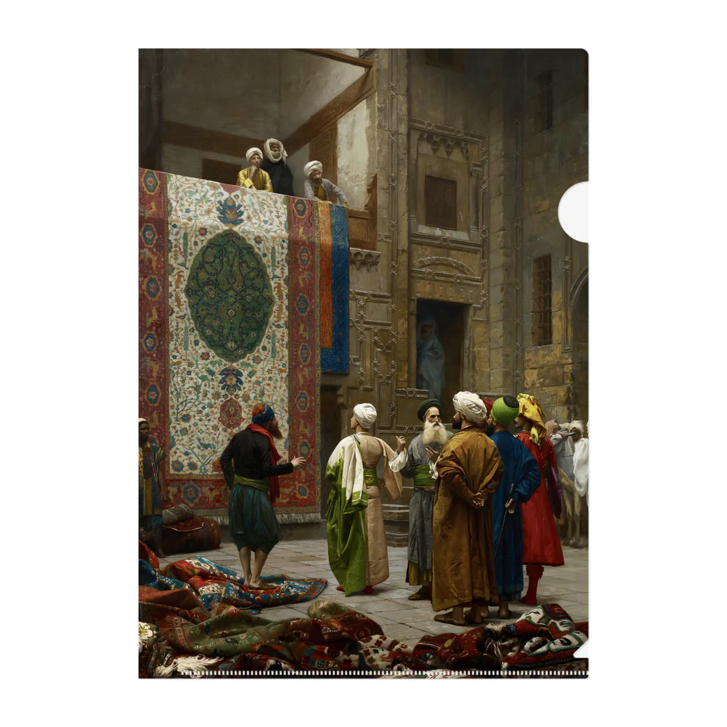 世界の絵画アートグッズのジャン=レオン・ジェローム 《カーペット商人》 クリアファイル