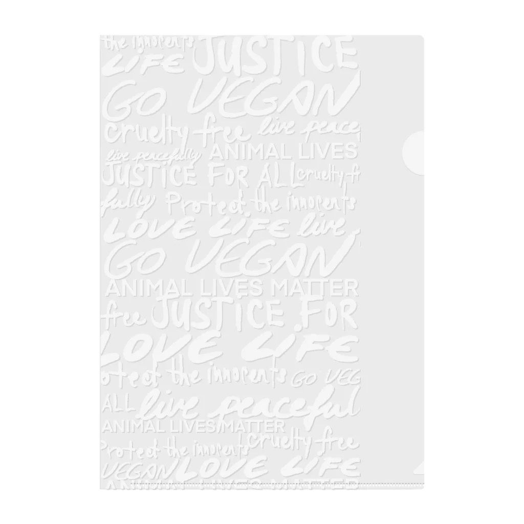 Niea999’s プチハッピー shopのLove life, go vegan Clear File Folder