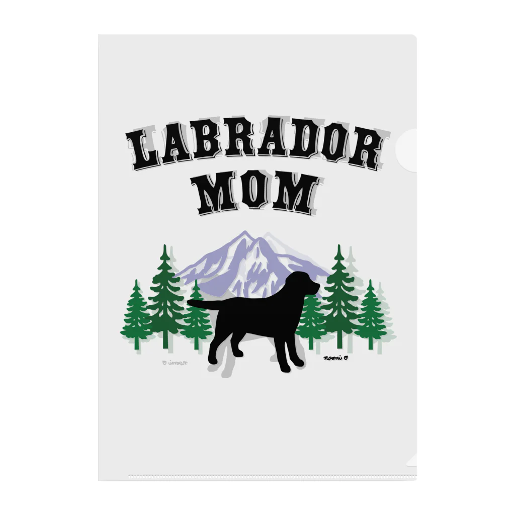 ハッピー・ラブラドールズのLabrador Mom （ブラックラブラドール） クリアファイル