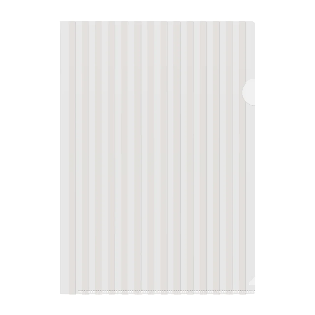 アヲゾラのクリアファイル／Stripe グレー Clear File Folder