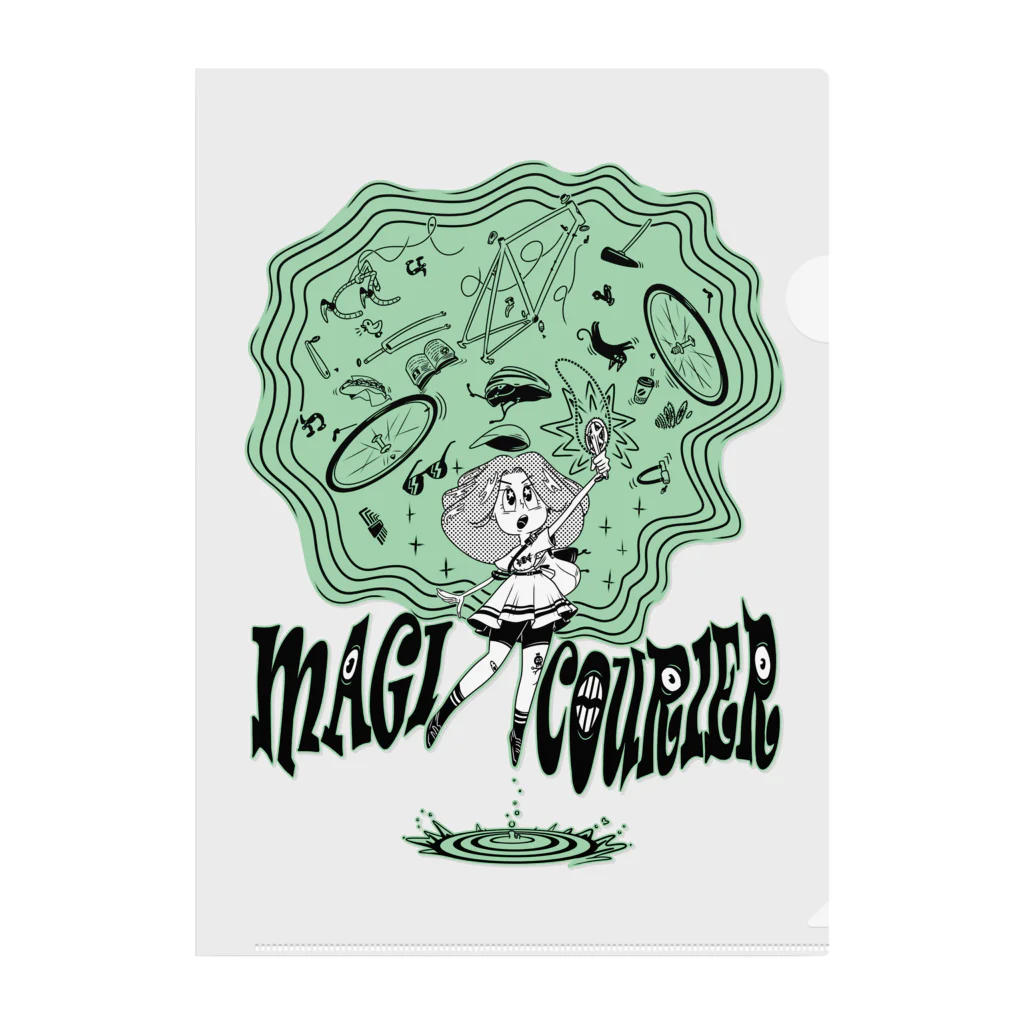 nidan-illustrationの“MAGI COURIER” green #1 Clear File Folder