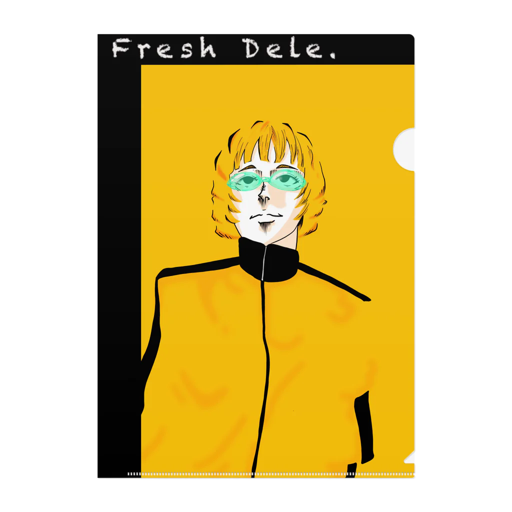 Frash Dele.のイエローマン Clear File Folder