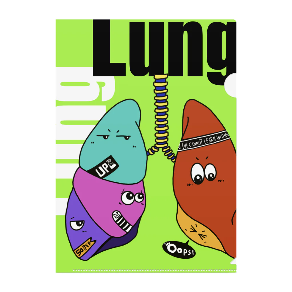 NバクのLung【肺】 Clear File Folder