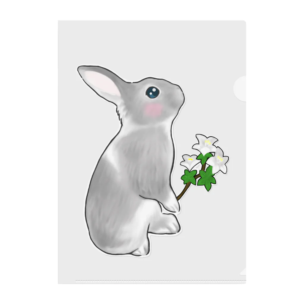 Mock’n Rollのうさぎのモックその3 純白の花を君に Clear File Folder