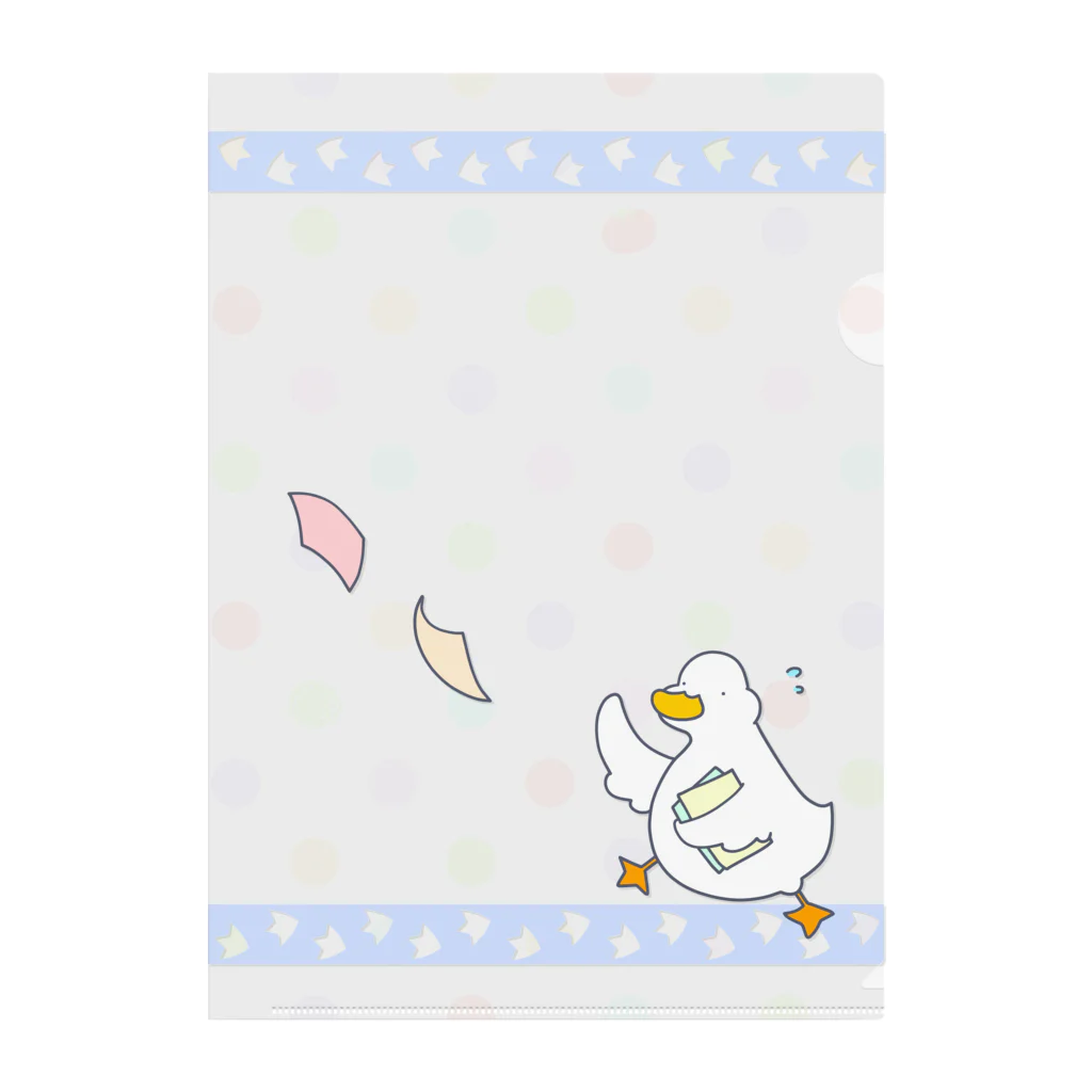 わくまるの走るあひるくん Clear File Folder