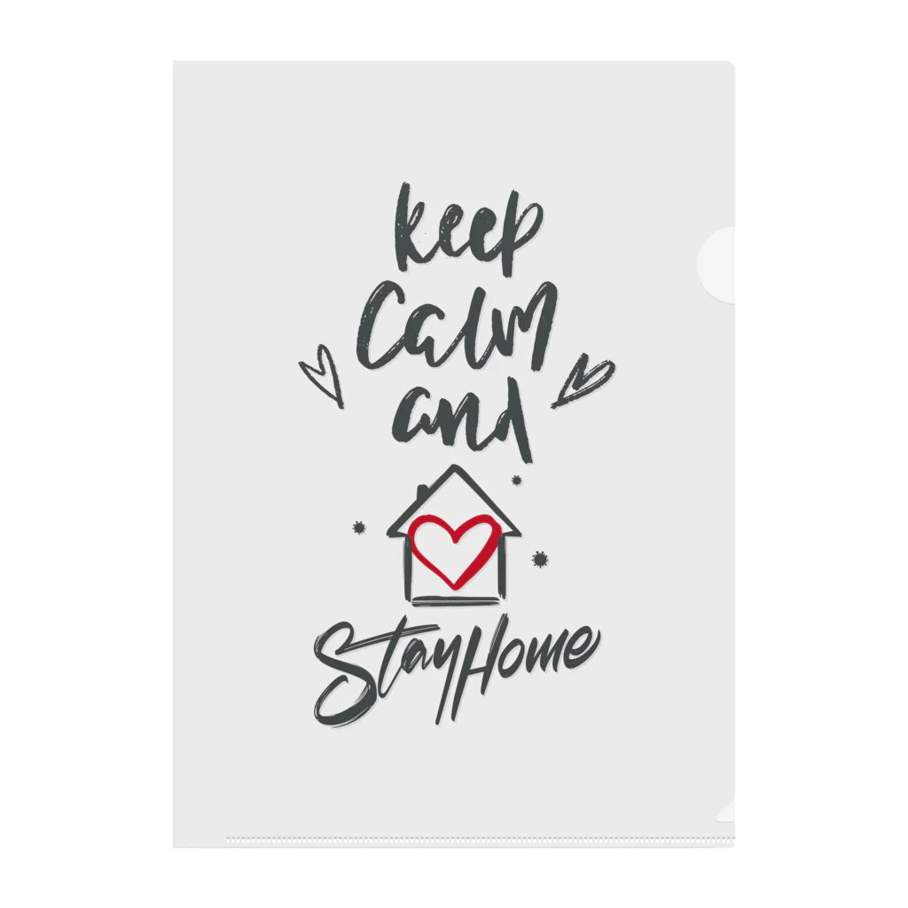 シェアメディカルブランドショップのKeep Calm and Stay Home クリアファイル